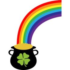 pot of gold with rainbow