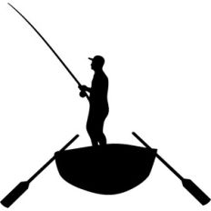silhouette fisherman