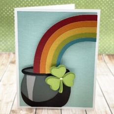 Rainbow with Pot A2 Card