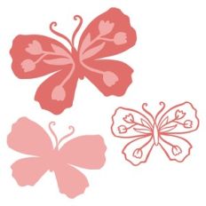 Butterfly with Tulip Decorated Wings