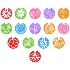 Keyring Flowers Background Set