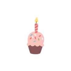 Birthday Girl Cupcake