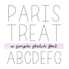 BFC Paris Sketch Simple Sketch Font