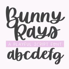 Bunny Rays Easter Brush Font