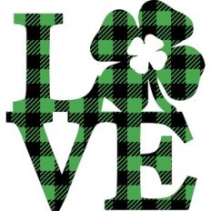 plaid shamrock love