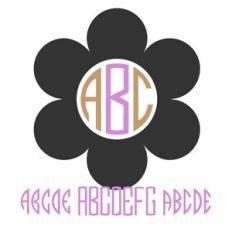 BFC Retro Flower Monogram Font
