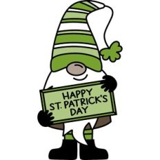 happy st. patrick's day gnome