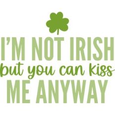 I'm not irish but you can kiss me anyway