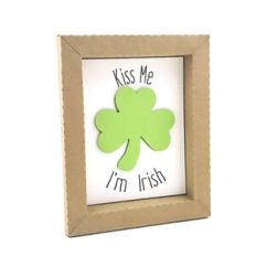 Kiss Me I'm Irish Shadow Box 3 x 4