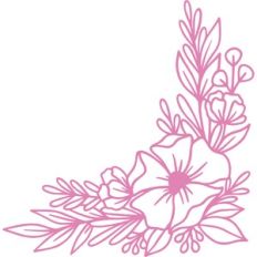 floral corner frame