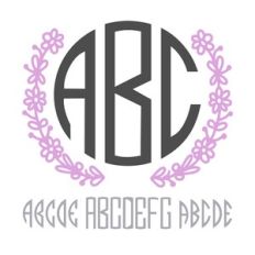 BFC Floral Wreath Spring Monogram Font