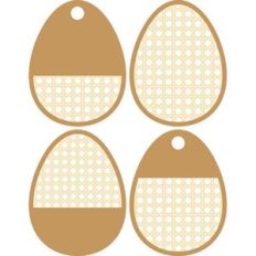 Rattan Easter Egg Display Set
