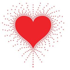 RHINESTONE HEART EXPLOSION