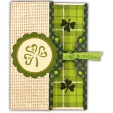 Card Shamrock Bracket Ribbon Clasp