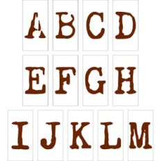 Letter Tiles Vintage Type A thru M