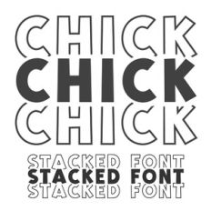 BFC Chick Stacked Block Font
