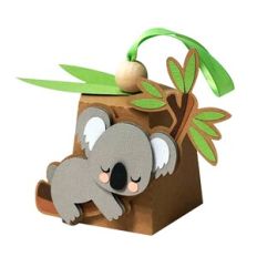 koala pentagonal box print and cut