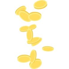 falling gold coins