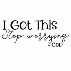 I Got This, Stop Worrying - God Quote