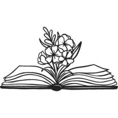 Book with Flower Bouquet