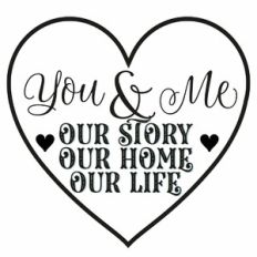 You and Me Quote Heart