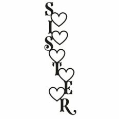 Sister Vertical Heart Frame