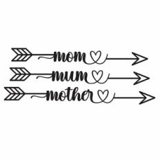 Mom Word Arrows