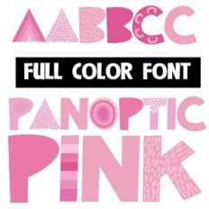 Panoptic Pink Color Font
