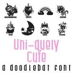 Uni-quely Cute Doodlebat Font