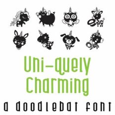 Uni-quely Charming Doodlebat Font