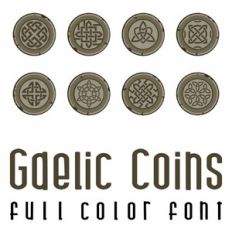 Gaelic Coins Full Color Font