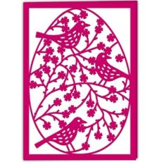 Birds and Roses Easter Egg Card