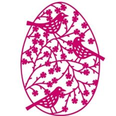 Birds and Roses Easter Egg