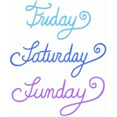 days of the week friday-sunday