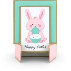 French Door Easel Card Easter Bunny