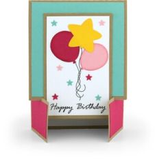 French Door Easel Card Birthday Balloons