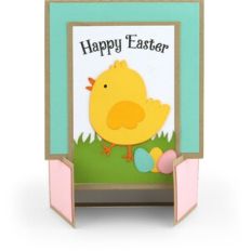 French Door Easel Card Easter Chick
