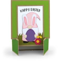 French Door Easel Card Easter Gnome