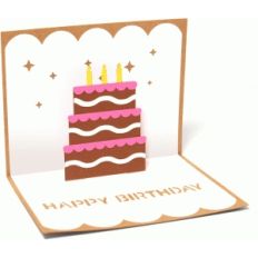birthday cake pop up card
