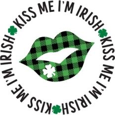 kiss me i'm irish word circle