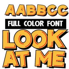 Look At Me Color Font