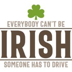 everybody can't be irish someone has to drive