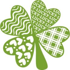 Patterned 4-Leaf Clover