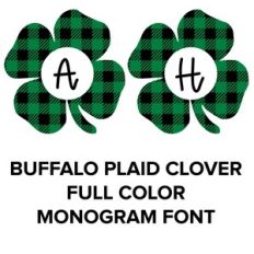 plaid shamorck full color monogram font