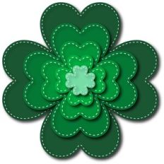 nested stitched clovers