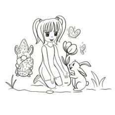 Spring coloring page