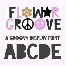 BFC Flower Groove Smiley Face Font