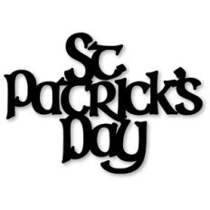 St Patricks Day Words Cutout