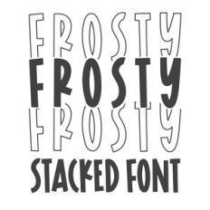 BFC Frosty Stacked Mirror Font
