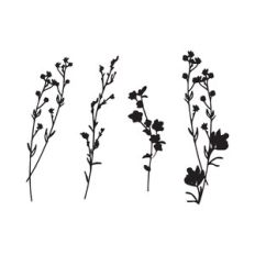 Botanical Floral Elements, Flowers leaves and sprigs